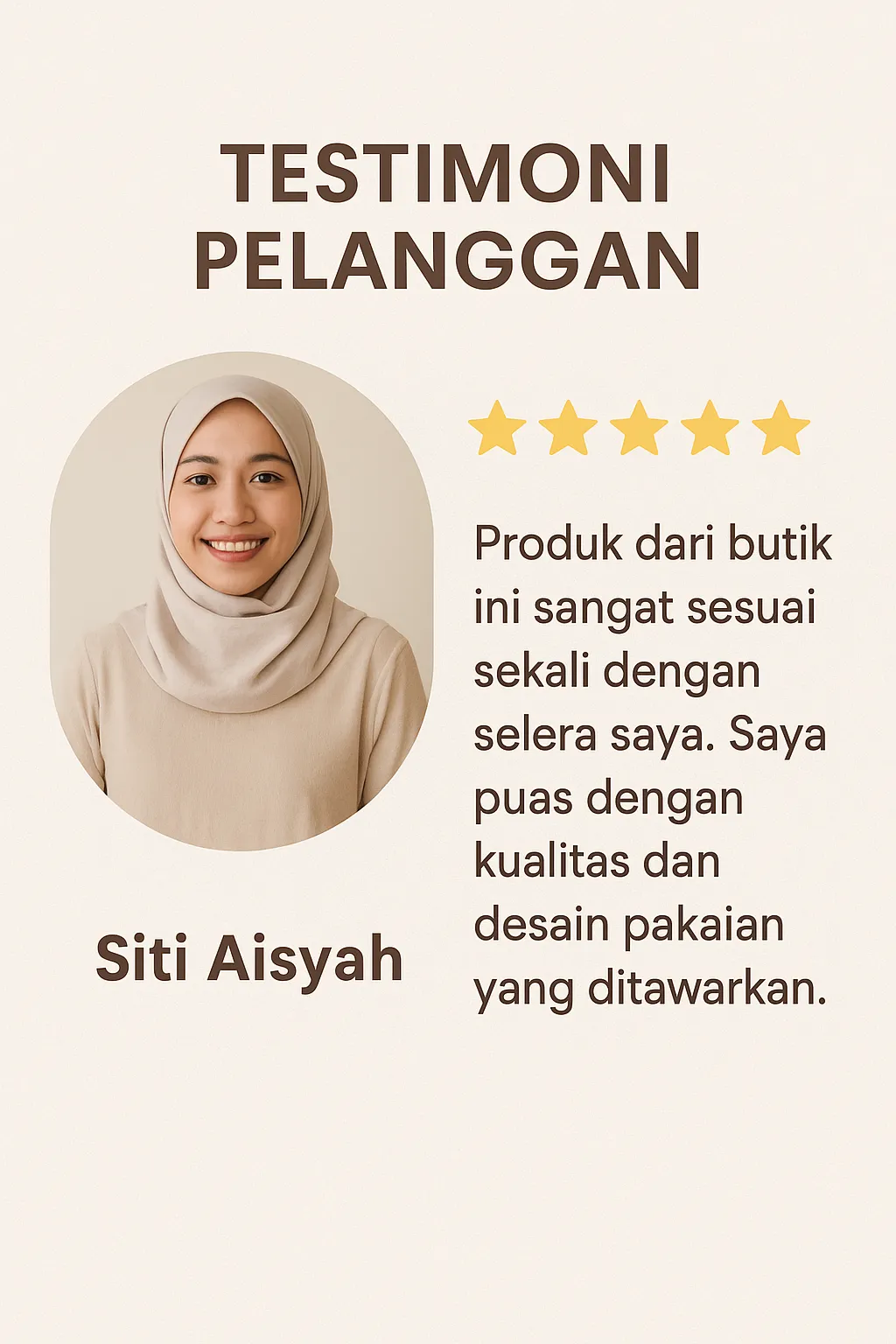 Testimoni 1: Gaun Pesta